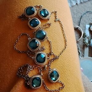 Blue Gold Plated Necklace